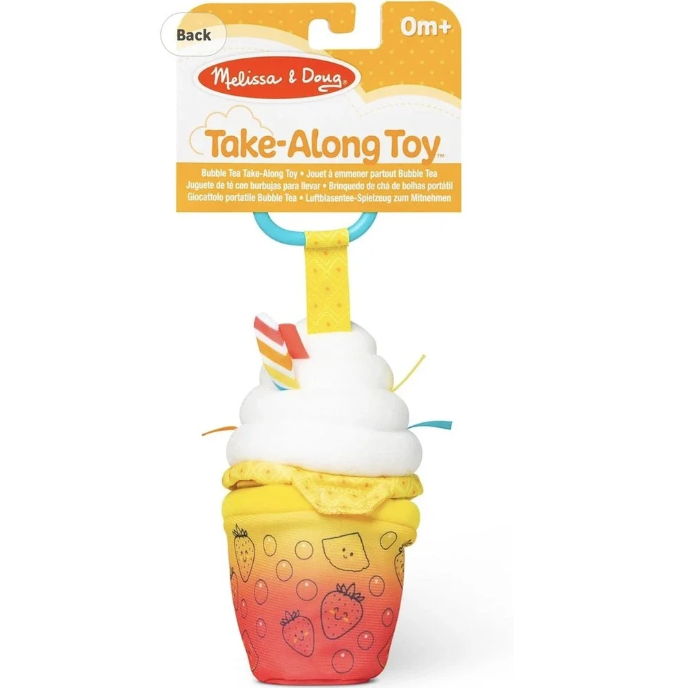 Melissa‎ & Doug Multi-Sensory Bubble Tea Take-Along Clip-On Infant Toy